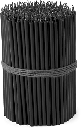 NKlaus – 250 x stavljus svart droppfri L 15 cm ritualljus premium paraffinvax 36135