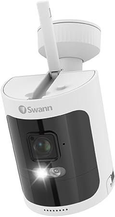 Swann Add-On Wi-Fi NVR Security Camera for AllSecure650 with wirefree connection, 2K HD Video, Indoor or Outdoor, Colour Night Vision, Heat Motion Detection, 2-Way Talk & Siren, 600CMB