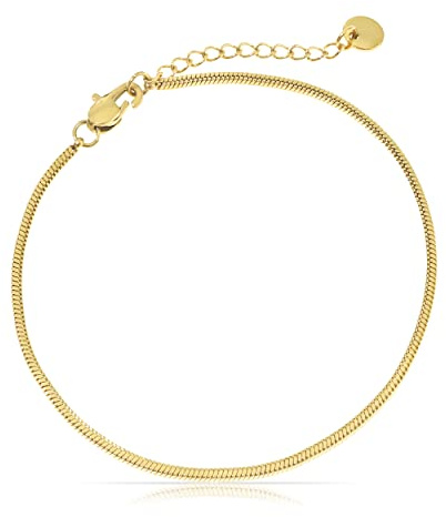 Made by Nami Kubanskt länkarmband i rostfritt stål för män - Minimalistiskt kubanskt kedjearmband - Silver/Guld kedjearmband för män