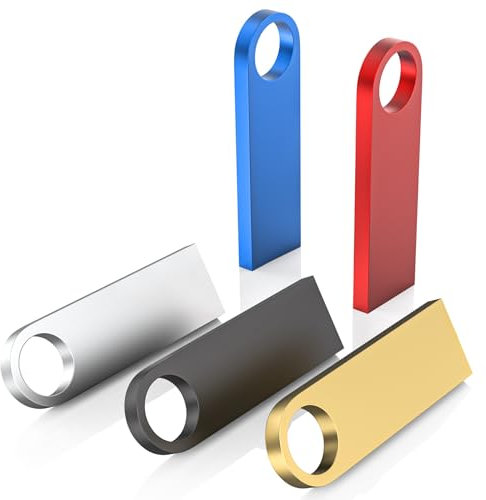 USB Stick 4GB 5 Stück, ABLAZE Mini Speicherstick Wasserdicht Bunt USB Sticks Metall 5er Pack für Laptop, Computer, TV, Auto