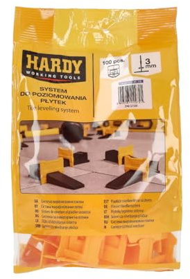 Hardy Working Tools 100 st. plastklämmor för nivelleringssystem, fästband – kakelfog 3 mm, kakeltjocklek: 3 mm – 16 mm, 100x klämmor för nivelleringssystem – inga tänger och plastkilar.