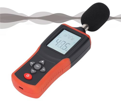 Schallpegelmesser, Dezibelmesser mit AC-Wiegung, hintergrundbeleuchtetem LCD-Bildschirm, Audio-Geräuschmessgerät, tragbarer SPL-Tester für die Heimfabrik