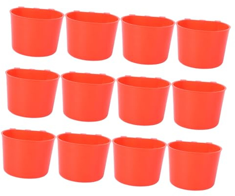 jojofuny 12 pièces Gamelles Mangeoire Oiseaux Bol Nourriture Eau pour Perruches Canaris Cockatiels Finches Cage