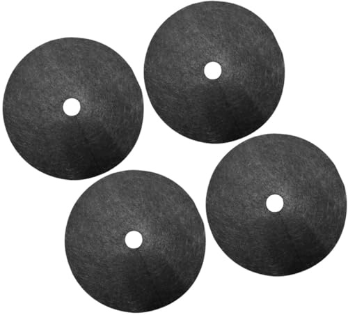 NIYANGLE 10 Pezzi Tessuto Barriera Erbacce Traspirante per Giardino e Frutteto, Telo Copertura Terreno Non Tessuto Biodegradabile 32 Cm Diametro Esterno, Foro Interno 4 Cm, Resistente