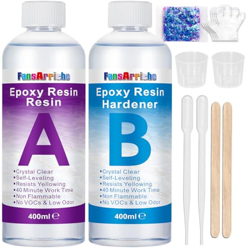 Resine Epoxy Transparente Kit Complet 800 ml Transparent Résine époxy