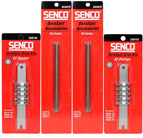 Senco WC0070 Duraspin Dorn mit (1) Senco EA0142 und (1) EA0143 Antriebs-Bit-Packungen