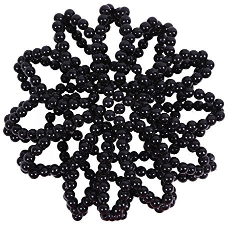 QHP Haarnetz Pearl mit Imitations-Perlen besetzt (Schwarz)