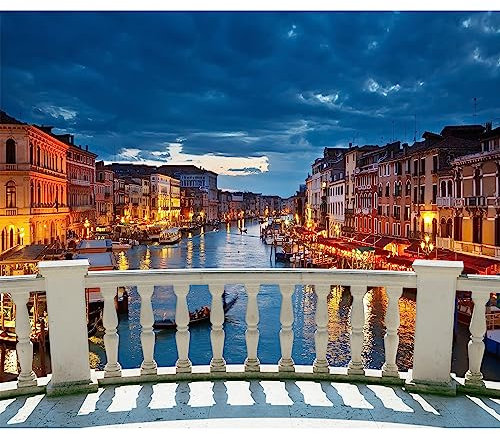 murando - Vlies Fototapete Italien 350x256cm Foto Tapete Schlafzimmer Wohnzimmer Vliestapete XXL Motivtapeten Bildtapete 3d Effekt Wand Dekoration - Venedig Landschaft Stadt Canale Grande d-C-0243-a-a
