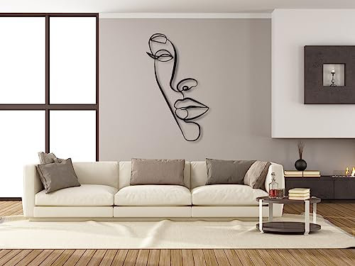 Linea dell’amore murale, Quadro moderno soggiorno, Arte minimalista, Decorazione 3D Murali in legno , Quadretti da parete in nero e oro, Decorazioni moderni muro per salotto, camera da letto, casa