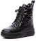Nordan Winterschuhe Damen aus Leder und Textil/Halbwollpelz auf Membran Art. 4612R (schwarz 110, 39)
