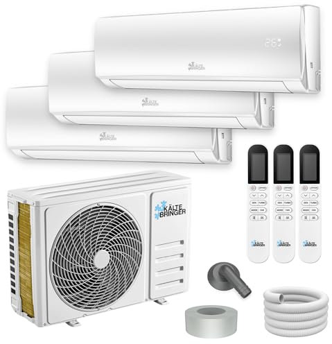 Kältebringer Multisplit Climatiseur 3 unités intérieures - 27000 BTU (7,9 kW) - Avec fonction chauffage, WiFi et App - très silencieux & économie d'énergie