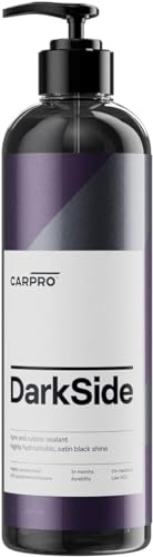 CarPro Darkside Cire pour pneus de voiture – Pneu de voiture, nettoyant pour roues de voiture, repousse la saleté et la crasse, brillance noire satinée, protection UV, aspect mouillé des pneus, ravive