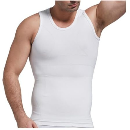 BOONUU Men's Bamboo Charcoal Compression Vest - Slimming Shapewear Tank Top for Tummy Control & Posture Support - Breathable, Invisible Undershirt for Suits & Shirts