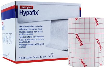 Hypafix Fomull stretch, Verbandfixierung Pflaster 10cm x 10m, Medizinisches Klebeband Bandage Wundverband, Heftpflaster Rolle skin sensitive, Wunde Pflaster 1Rolle