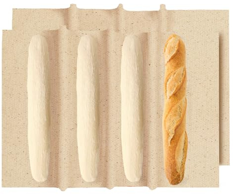 2 Lienzos para Panadero - fermentadora de masa - Lienzo para Panadero de Lino, ideal para la preparación de masa y horneado de pan, absorbente y duradero, para panaderos y aficionados