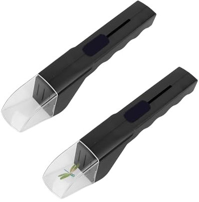 YALiya 2 Stück Insektenfänger, Spinnenfänger Bienenfänger, Draußen Insektengreifer Teleskopstiel, Lebendfalle, Insektengreifer für Zuhause, Für Schmetterlinge, Wanzen, Spinnen, Haus und Garten