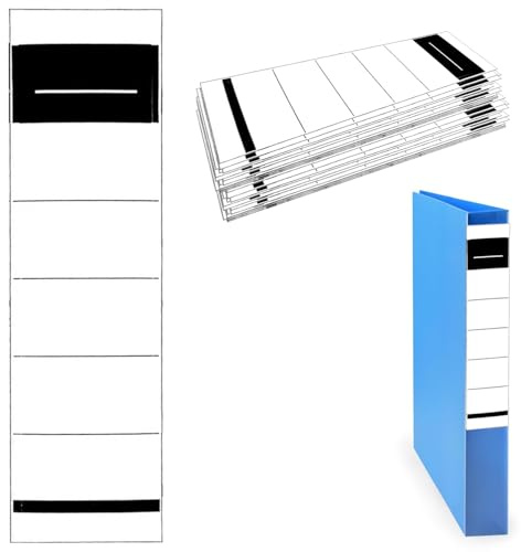 TRLREQ Lot de 50 étiquettes autocollantes pour dos de classeur, 19 x 5,4 cm de large, pour dossiers de 8 cm de large, étiquettes autocollantes