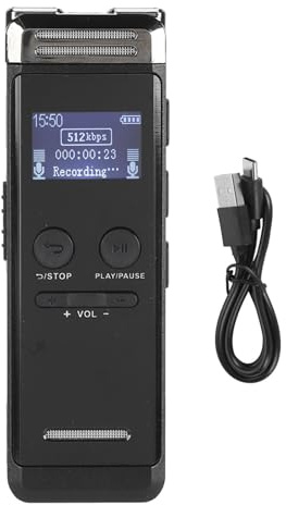 Registratore vocale digitale da 32 GB di registrazione HD Registratore attivato vocale con microfono direzionale Omni incorporato per le lezioni per riunioni interviste al design