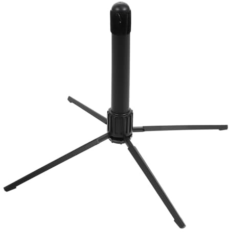 TOYANDONA Support Pliable pour Flûte et Clarinette Noir à Quatre Pieds, Porte-instrument Portable Stable, Accessoire Pratique pour Instruments à Vent, pour Musiciens en Déplacement