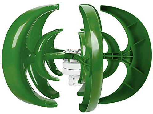Aolidsive Kit d'éolienne 800 W, Générateur en Acier allié de Conception de Lanterne à Axe Vertical pour Terrasses de Cabines de Bateaux, Utilisation élevée de l'énergie éolienne, Puissance 12 V