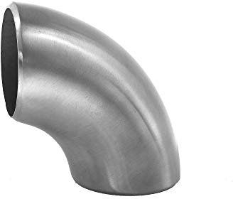 Edelstahl Schweißbogen geschliffen Schweißbögen V2A Rohrbogen VA Ø33,7/42,4/48,3, Modell:3067-1 - 90° Ø 48.3x2.0mm