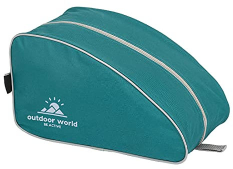 Outdoor World Premium Schuhtasche – Wasserabweisend, mit weitem Reißverschluss, Unisex –Schuhtasche für Wander,Fußball, Rugby und Golfschuhe–Geeignet für Erwachsene, Kinder,Herren und Damen (Blaugrün)