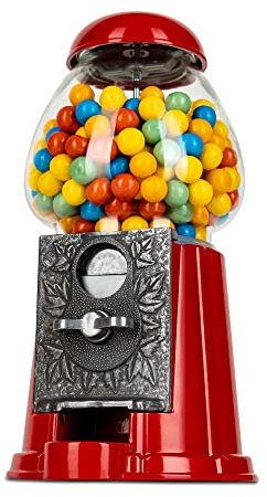 Ebuzz 9 Inch Metal Gumball Machine – Coin Operated Bubblegum Sweet Dispenser - Vending Vintage Retro Candy Kid Chewing Piggy Bank Adult Classic Jellybean Bubble Gum