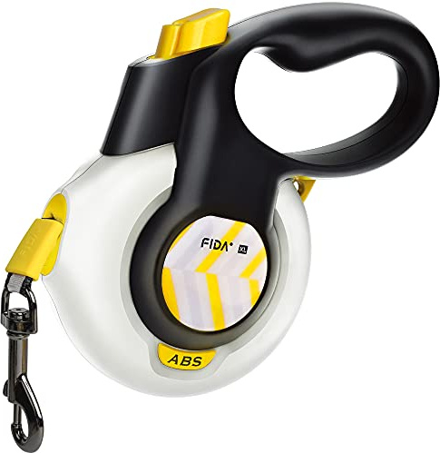 FIDA AutoBrake hundkoppel för hundar, patenterad design utan dragning, 5 m tungt rullkoppel för stora hundar, XL