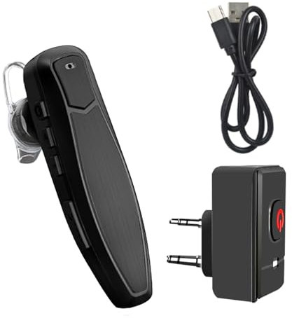 radtel Bluetooth Walkie Talkie headset, Bluetooth earpiece with noise-cancelling microphone, Compatible BaoFeng Kenwood Quansheng Radios uv-k5 & plus 2-pin K-Connector (Updated version)