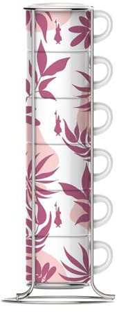 Bialetti Set 6 Tazzine Impilabili Rosa