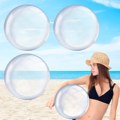 Ballon Piscine Transparent, 3 Pièces 16-Pouce Ballon de Plage Gonflable, Ballon Plage Transparente pour Été Plage Piscine Extérieur Fête Fournitures