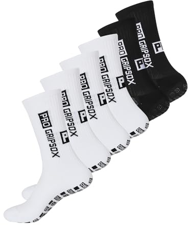 AVABEST Calcetines de Fútbol 【2024 Nuevo Estilo】 3 Pares Antideslizantes 35-39 39-46, Con Agarre Para Hombres, Mujeres y Niños, 2 Blancos+1 Negro