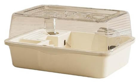 Milageto Habitat Portatile per Criceti con Parte Superiore Apribile - Accessori per Gabbie e Recinto per Piccoli Animali