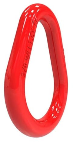 Anelli di sollevamento a maglie sagomate in lega di acciaio G80, anelli robusti rotondi forgiati rossi for il sollevamento di attrezzature e imbracature a catena ad anello rotondo(1.9T)