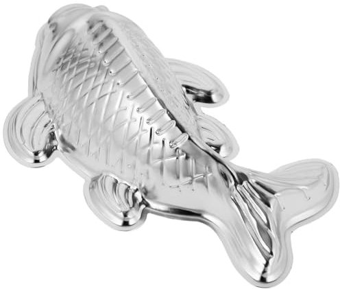 BESTonZON Fish Shaped Cake Pan, Aluminum Alloy Koi 8 Inch Cake Mould, Non-Stick Fish Mold Novelty Shaped Chocolate Pans Animal for Cake Fudge Jellies Parties
