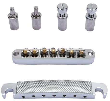 7 Saiten E-Gitarre Brücke Stoppstab Tailpiece, Leichte Cr Plattiert TOM Brücke Combo Ersatz