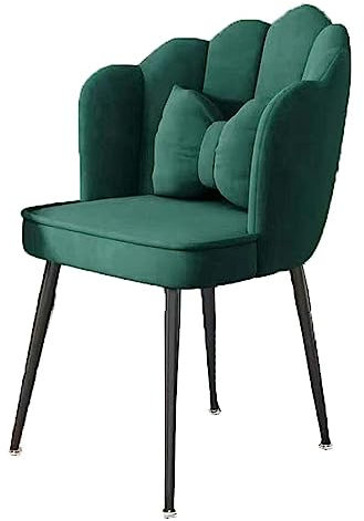 Dining Chairs Upholstered Velvet with Metal Legs and Non-Slipping Pads, Thick Sponge Soft Padded Seat, Tufted Makeup and Leisure Chair