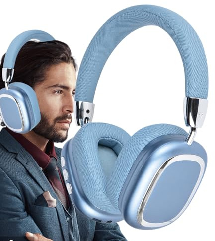 Générique Casque Audio Circum-Aural, Microphone Intégré sans Fil pour Casque Sport Bureau, Écouteurs Légers pour Voyage Sport Bureau Course Jeux