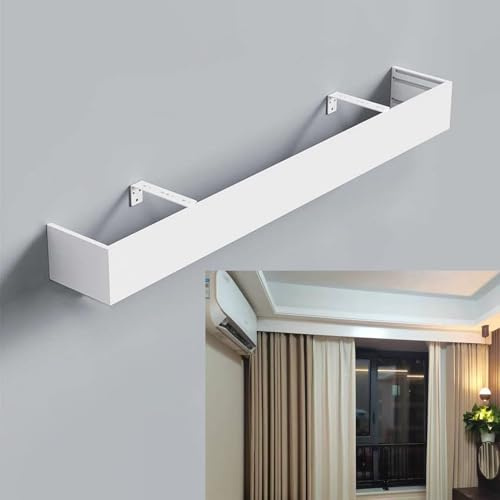 Metal Cornice Boards Wall Mount Curtain Pelmet Box Without Tracks, 3ft 4ft 5ft 6ft 8ft 10ft 16ft Window Cornice Valance Box for Windows-4ft/48in/122cm