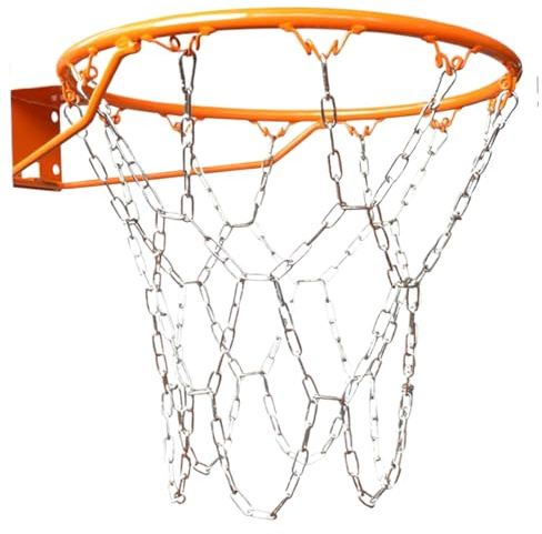 Rete da basket - Catena in acciaio inossidabile 304, resistente alla ruggine e alle intemperie con 12 fibbie per interni ed esterni