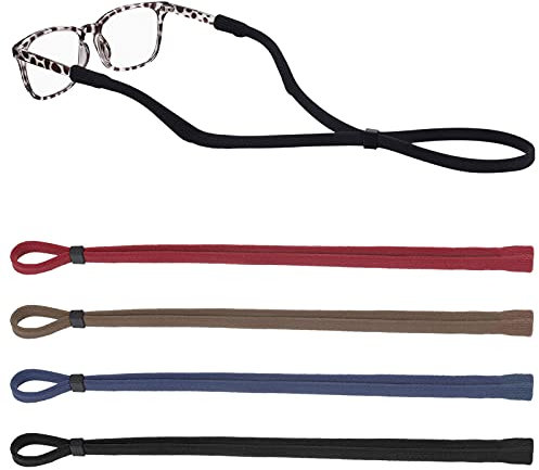 Popuppe 4 Pack Sunglass Glasses Straps Universal Fit for Kids Adult Adjustable Eyewear Retainers Neck Holder Cord Lanyard for Anti Slip Protection