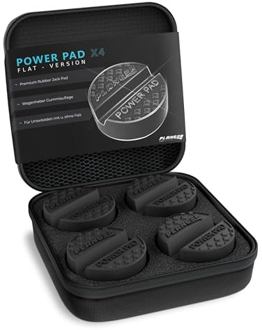 PLANGER® – Gummidyna domkraft – 4 x platt kraftdyna (för alla bilar) – okrossbar 3 t