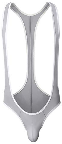 Sexy Hot Swimming Thong Swimwear Men's Sling Stretch Singlet Mankini Thong Cosplay Costume Mankini Bodysuit Underwear Leotard Mankini Jumpsuit Men Leotard Bodysuit Shapewear Grey