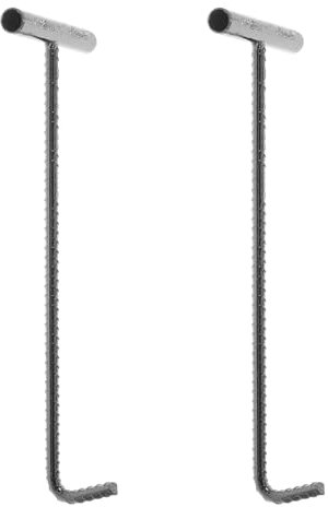 ULTECHNOVO 2Pcs T Steel Drain Grate Lifting Pulling Covers - Versatile Heavy Duty Manhole Cover Lifting Hooks Tool - Storm Drain Cover Pull Hook