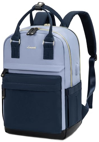 LOVEVOOK Rucksack Damen Herren, Schulrucksack Teenager Mädchen mit 15,6 Zoll Laptop-Fach, Wasserdicht Schultasche Reiserucksack Arbeitsrucksack Backpack Women Groß für Schule Uni Reise Arbeit, Blau