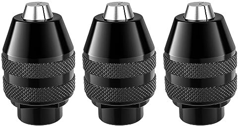 TNSRAY 3 Piezas 4486 0,3-3,2mm Mandril sin Llave,Mandril de Cambio rápido múltiple para Herramienta rotativa Multifuncional, M8* 0,75 MM Cambio rápido sin Llave para multiherramientas rotativas