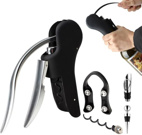 Juego de abridor de vino manual, juego de sacacorchos, 5 abridores