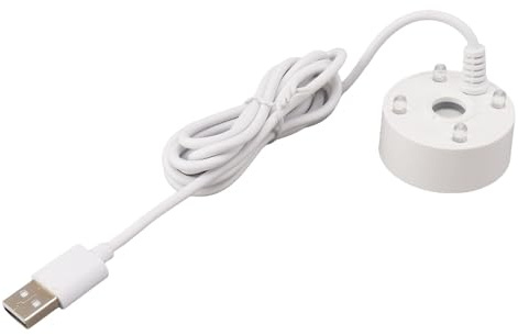 Grcfumo Creatore di Nebbia 5V, Creatore di Nebbia per Fontana Colorata, Atomizzatore di Nebbia per Fontana USB, Fendinebbia per Fontana per lavello per Pesci rocciosi (Bianco)