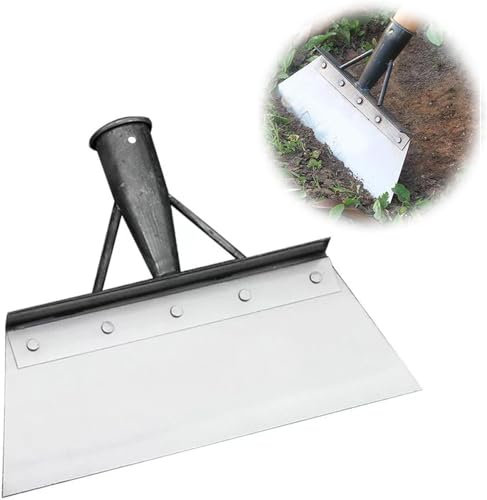 Pala per la pulizia di erbacce e muschio, pala da giardino multifunzionale, in acciaio inox, per eliminare il ghiaccio e la neve, 20 cm, per piante, fattoria, diserbo