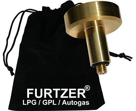 Furtzer LPG GPL Autogas Tankadapter M10 Dish kurz Adapter mit Stoffbeutel